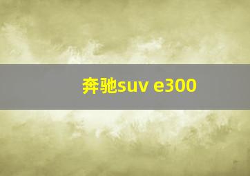 奔驰suv e300